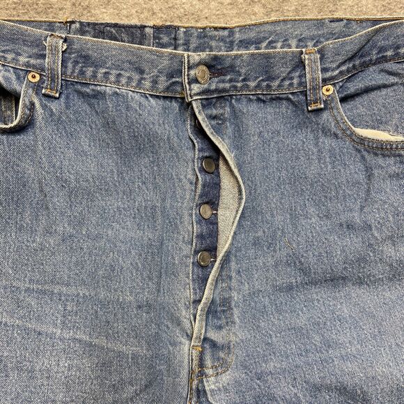 Levi's Strauss Signature Cropped Jeans Men Size 46x32 Blue Denim - Picture 9 of 11